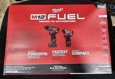 Milwaukee 3497-22 M12 FUEL 12V 2-Tool Combo Kit (Hammer Drill & Impact Driver) - Image 1 of 4