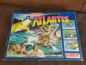 Gioco da tavolo vintage Fuga da Atlantide Waddingtons 1986 manca 1 pezzo blu - Foto 1 di 12