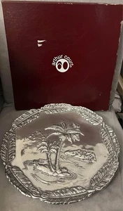 Arthur Court Palm Tree 14 Inch Round Tray New in Box - Picture 1 of 3