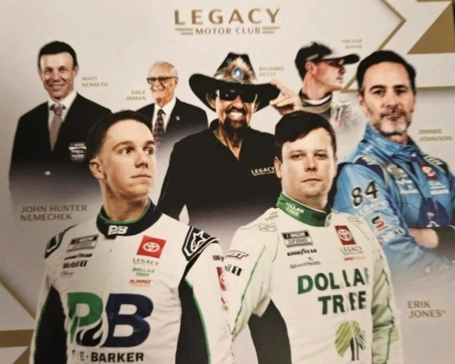 ¡NUEVO!  RICHARD PETTY/JIMMIE JOHNSON/DALE INMAN LEGACY MOTOR CLUB TEAM +4 POSTALES Foto 1 de 1