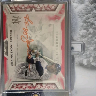 2018 Topps Diamond Icons - Red Ink Autographs Reggie Jackson #RIA-RJ Red /5 (AU) - Image 1 of 4