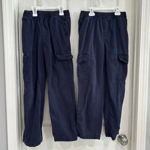 The Children's Place Boys Cargo Pants Sz 10 Bundle Navy Pull On Adjustable Waist - Picture 1 of 17