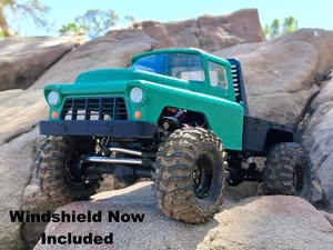 AxialSCX24 truck body green Chevy3800 1955Flatbed Fits C10 JLU Bronco & Basecamp - Picture 1 of 14
