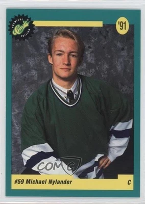 1991 Classic Draft Picks French Michael Nylander #47 - Image 1 of 2