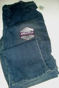 Ladies Denim Jeans Size 14 Average Medium Rinse Rosette Gloria Vanderbilt - Picture 1 of 3