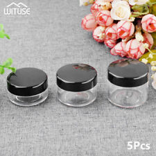 5x Beauty Lotion Tiny 10/15/20 Gram Jars Cosmetic Container Sample Plastic