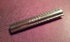 Vintage SWANK Simple Chic Gold-Tone TIE BAR Clip Clasp Engraved Name "HARRY" - Picture 1 of 5