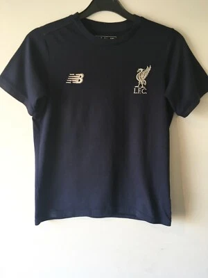 Official Liverpool FC T Shirt Navy Boys Medium LFC New Balance - Image 1 of 4