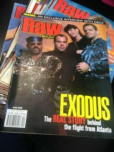 WWF WWE RAW Magazine APRIL 2000 EXODUS + Chris Benoit Poster - Picture 1 of 3