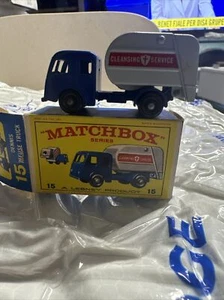 Vintage Matchbox Lesney No 15 Dennis Refuse Truck In Original Perfect D Box - Picture 1 of 15
