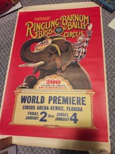 Ringling Bros Barnum & Bailey Circus Poster 1976 Original 200 Years Venice Fla