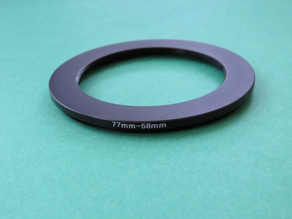 77mm-58mm Stepping Step Down Male-Female Filter Ring Adapter 77mm-58mm  - Image 1 of 2