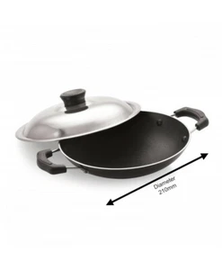Appam Pan Appa Chetty Appachetty Coperchio in acciaio inox - Foto 1 di 2