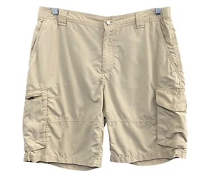 COLUMBIA Men Shorts Sz 36 Beige Cargo Hiking Outdoors Active Fishing hb-10 - Picture 1 of 12