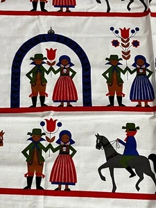 Vintage - Tessuto Arte Popolare - Design Olandese 50”L x 114” Metà Secolo MCM - Foto 1 di 6