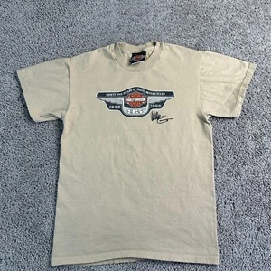 VINTAGE Harley Davidson Willie G Shirt Boys Large Beige 95th Anniversary 90s - Picture 1 of 10