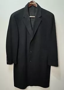 Turnbury Ing Loro Piana C Of Italy Schwarz 100% Wolle 42R Herren Schwer Mantel - Bild 1 von 8