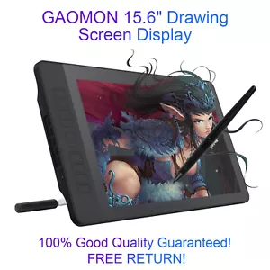 Digital Graphic Drawing Tablet with Screen Pen Display 10 Shortkey GAOMON PD1560 - Picture 1 of 19