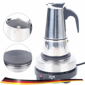 Elektrisch Kaffeekanne Espressokocher Kaffeebereiter Espressomaschine 4 Tassen - Bild 1 von 13