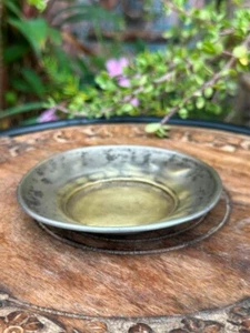 Old Brass Hand Crafted Indian Kitchen Utility Plate Vintage Plate - Picture 1 of 6