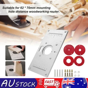 Router Table Insert Plate Woodworking Benches Aluminium Trimmer Engraving Tools - Picture 1 of 7