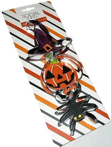 HALLOWEEN ~ Cookie Cutters ~ 3pc Set ~ Witches Hat/Pumpkin/Spider By Social Chef - Picture 1 of 1