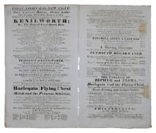 1824 UNRECORDED LONDON THEATRE PLAYBILL Walter Scott FONTHILL ABBEY SCENERY