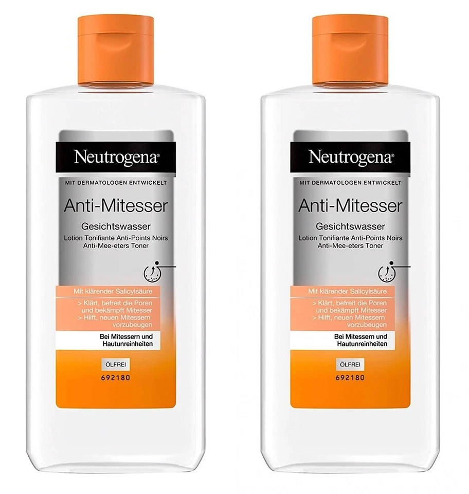 ✅ Neutrogena Anti-Mitesser Gesichtswasser Porenreiniger gegen Mitesser 2x 200ml✅