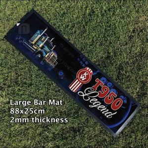 Kenworth T950 Legend Truck Beer Bar Mat Runner Pub Drink Drinking Present bar wa - Picture 1 of 9