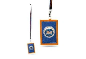 MLB Baseball Teams Official Licensed Bling Lanyard ID Holder Fashion Necklace - Picture 1 of 4