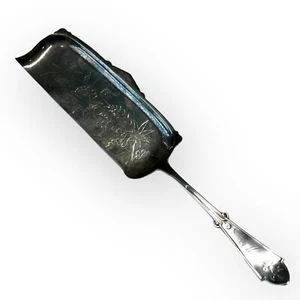 Antikes Reed & Barton Floral geätzt Silent Butler Tablett Krümelmesser Silberplatte - Bild 1 von 11