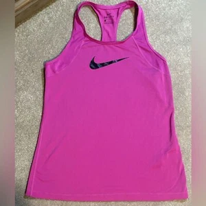 Camiseta sin mangas deportiva Nike Dri-FIT rosa fucsia púrpura para mujer talla pequeña” - Imagen 1 de 5