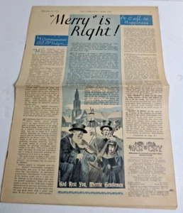 1933 Weihnachten Kriegsschrei Zeitung schöne religiöse Weihnachtsmann Bilder - Bild 1 von 3
