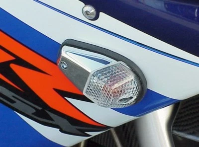 Honda CBR 125 250 300 500 600 650 1000 RR CHROME/CLEAR Flush Mount Turn Signals - Image 1 of 2