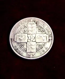 1881 Florin - Queen Victoria Gothic - Picture 1 of 2