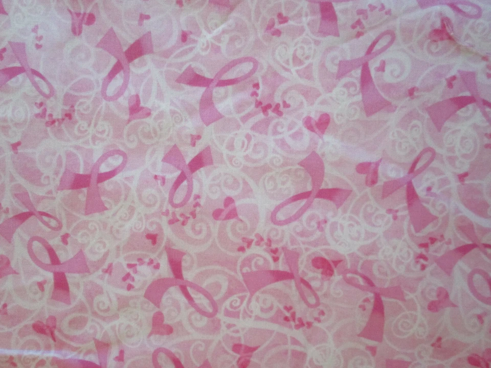 Timeless Treasures Breast Cancer Ribbons 100 Cotton Fabric by The Yard C6895