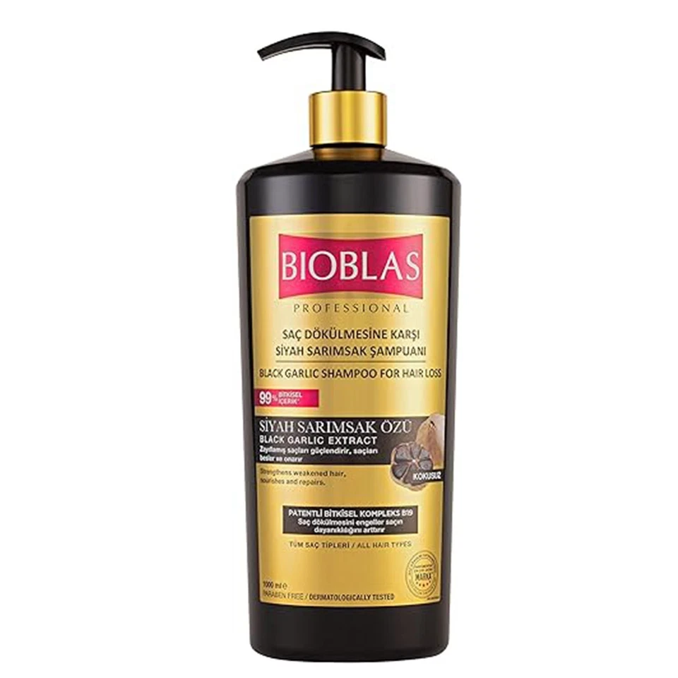 Bioblas Schwarzer Knoblauch Shampoo 1000ml,  Anti Haarausfall, geruchlos - Bild 1 von 4