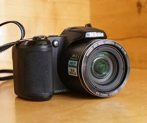 Nikon Coolpix L340 Digital Camera 20.2MP 28x Optical Zoom Tested, Working - Picture 1 of 11