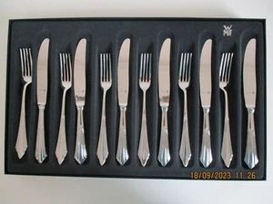 WMF FÄCHER CROMARGAN PROTECT DESSERTBESTECK 12-TEILIG, DESSERTMESSER UND -GABELN - Bild 1 von 2