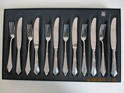 WMF FÄCHER CROMARGAN PROTECT DESSERTBESTECK 12-TEILIG, DESSERTMESSER UND -GABELN - Bild 1 von 2