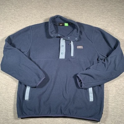 Chaqueta Quiksilver Para Hombre Grande Azul Polar Pullover A Presión Poliéster Aire Libre Surf Foto 1 de 4