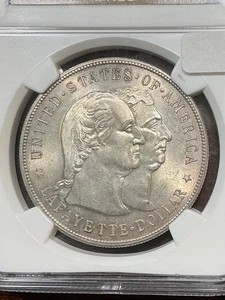 NGC MS62 1900 LAFAYETTE COMMEMORATIVE DOLLAR NICE LUSTER - Picture 1 of 3