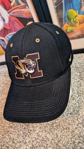 Vintage University Of Missouri Mizzou Tigers Nike Team Black Hat Cap Adjustable - Picture 1 of 12
