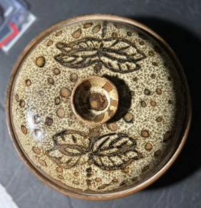 Art Pottery Dragon Fly Bowl With Lid 9 “ signed Jacob’s C-2 # A17 - Picture 1 of 8