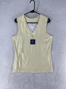The Bubble Top donna grande giallo Emily Tank capesante senza maniche golf tennis $12 - Foto 1 di 14