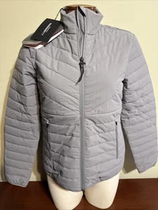 J. Lindeberg Marble Quilted Jacket Womens Small Night Owl Gray New Nwt AWOW10871 - Picture 1 of 6