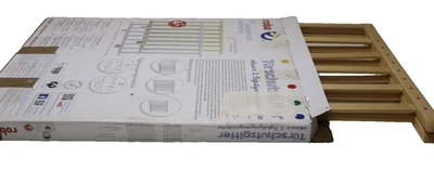 roba geschlossenes Türschutzgitter zum Klemmen, Schutzgitter natur,  62-106 cm - Bild 1 von 2