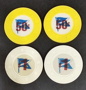 Lot of 4 Atlantic Maritime Services Cruise Ship Casino Chip - Picture 1 of 2