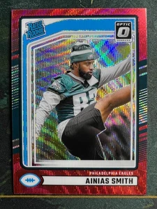 2024 Panini Donruss - Rated Rookie Ainias Smith #365 Red Wave Prizm (RC) - Foto 1 di 2