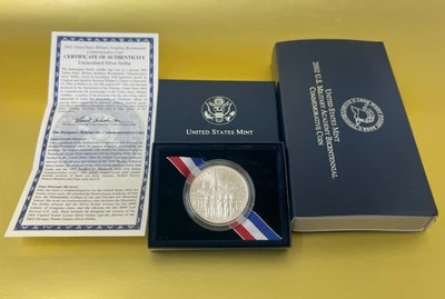2002 U.S. Military Academy Bicentennial Commemorative Coin 90% Silver 26.73 g $1 - Image 1 of 4